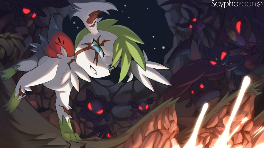 3: Fullbody, with an ensemble of background characters